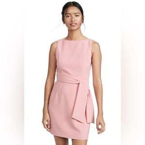 Alice + Olivia Virgil Blush Pink Dress Sleeveless Waist Tie Size 10